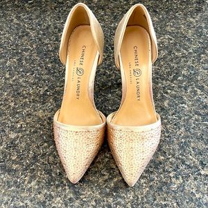 Chinese Laundry rose gold heels size 5 1/2